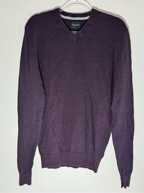 Westbury Men’s V-Neck Sweater in Plum